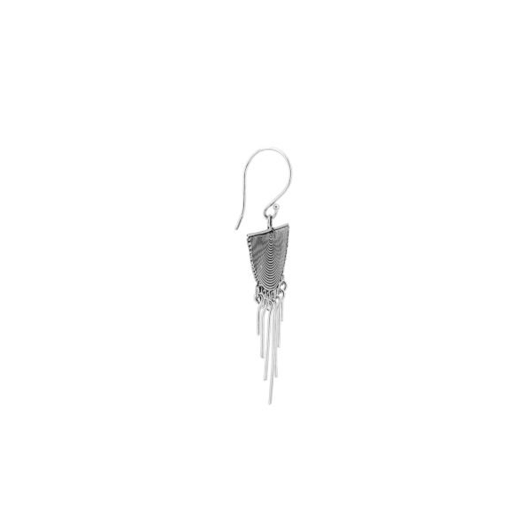 Spun Silver Half Circle Dangle - Image 2