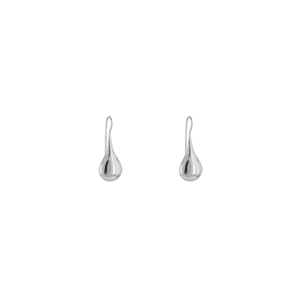 Sterling Silver Fluid Teardrop Dangle
