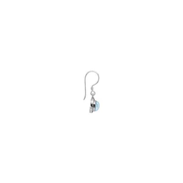 Round Sterling Silver & Blue Topaz Dangle - Image 3