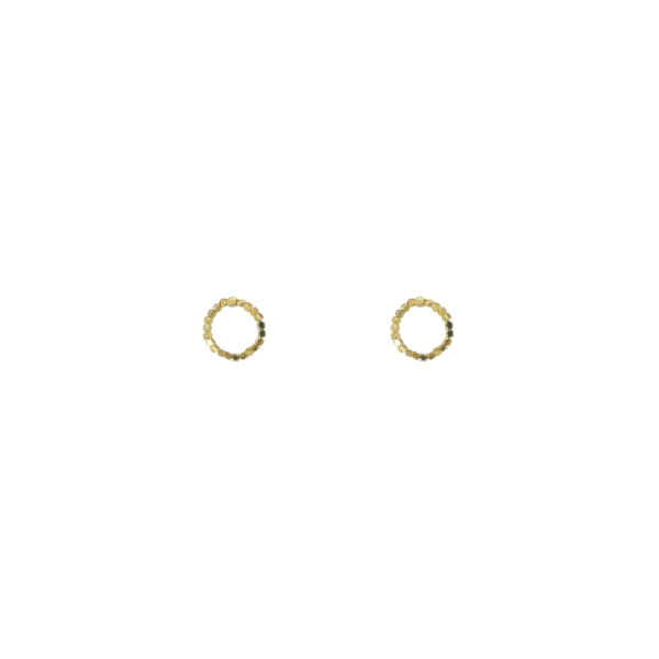 18K Gold Bead Stud