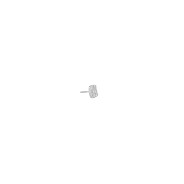 Silver Wavy Line Stud - Image 3