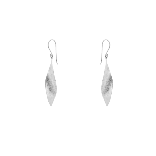 Textured Silver Twist Dangle