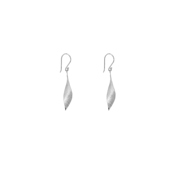 Small Textured Silver Twist Dangle