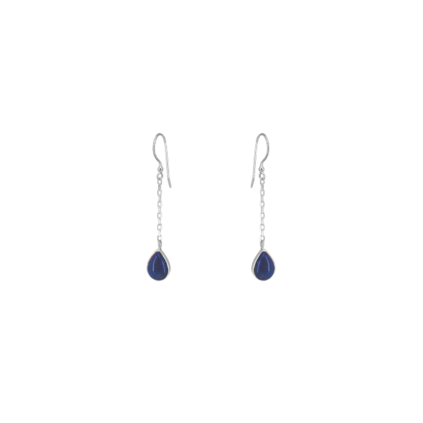 Sterling Silver Dangle with Teardrop Lapis