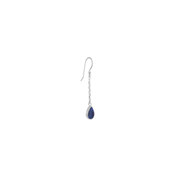 Sterling Silver Dangle with Teardrop Lapis - Image 2