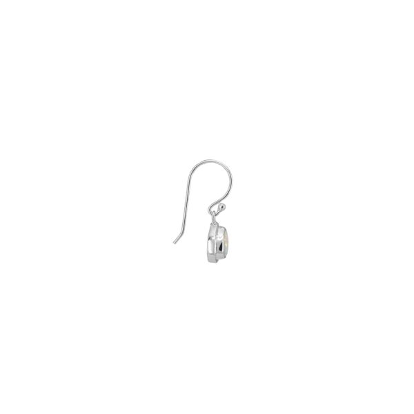 Sterling Silver & Mosaic Opal Teardrop Dangle - Image 3
