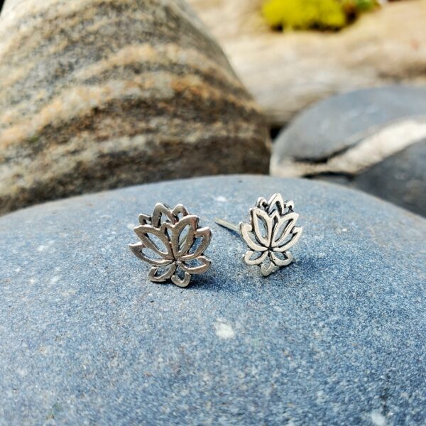 Sterling Silver Lotus Stud - Image 2