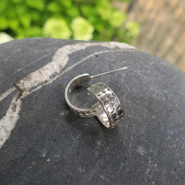 Sterling Silver Double Polka Dot Hoop - Image 2