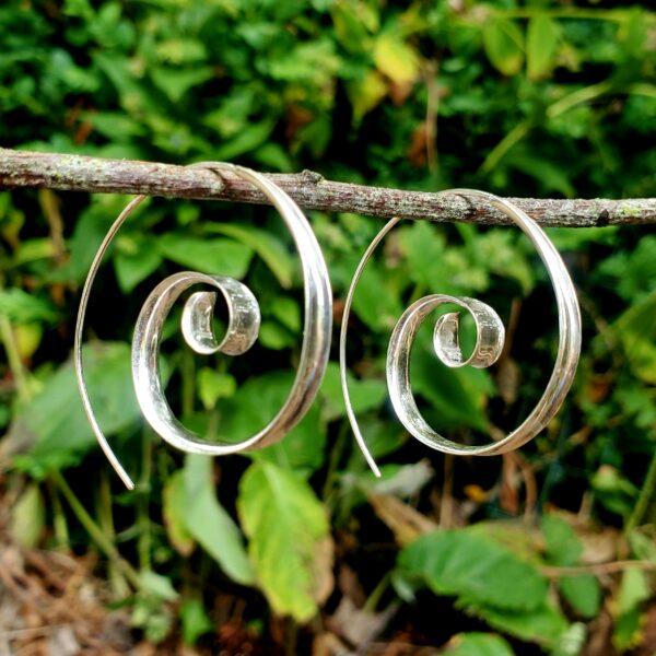 Sterling Silver Spiral Hoop - Image 2