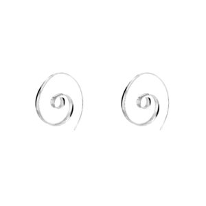 Sterling Silver Spiral Hoop
