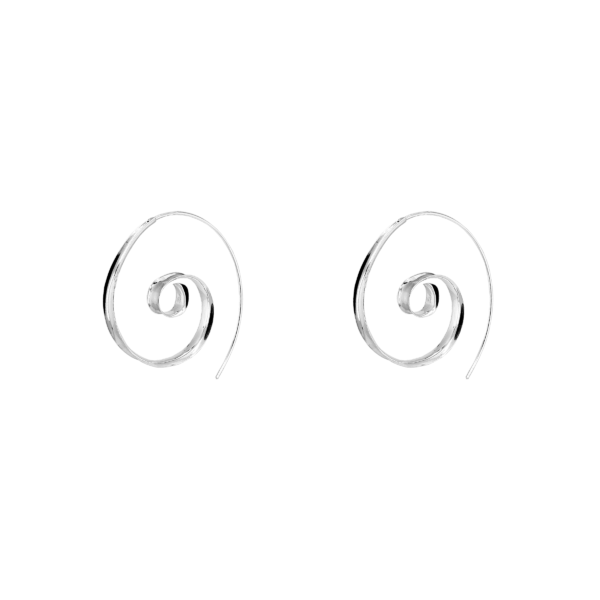 Sterling Silver Spiral Hoop