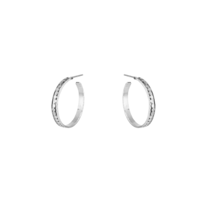 Sterling Silver Polka Dot Hoop