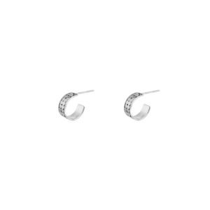 Sterling Silver Double Polka Dot Hoop
