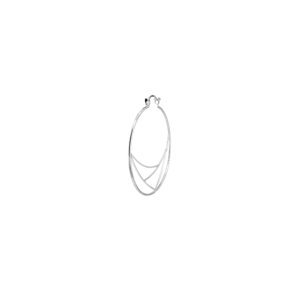 Sterling Silver Abstract Hoop - Image 2