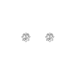 Sterling Silver Lotus Stud