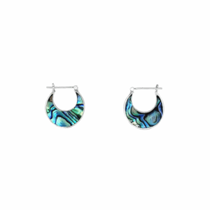 Sterling Silver Paua Shell Hoop