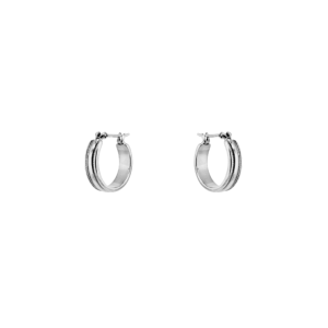Sterling Silver Hoop with Tiny Braiding