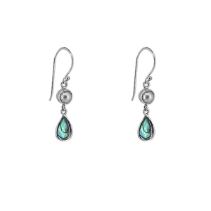 Sterling Silver Pearl and Paua Shell Tear Drop Dangle