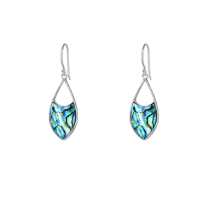 Sterling Silver Oval Paua Shell Dangle