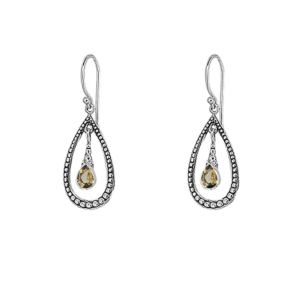Two Part Sterling Silver & Citrine Dangle