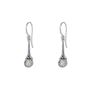 Sterling Silver & Opal Dangle
