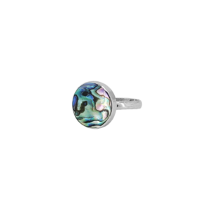 Sterling Silver with Round Paua Shell
